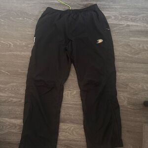 Reebok Men's Black Track Pants with Team Patch